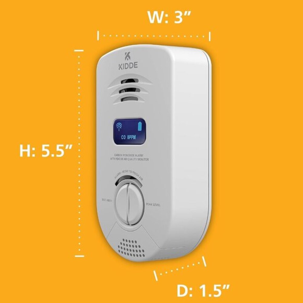 Kidde WiFi Carbon Monoxide Alarm & Indoor Air Quality Monitor & Battery Backup - Picture 7 of 16
